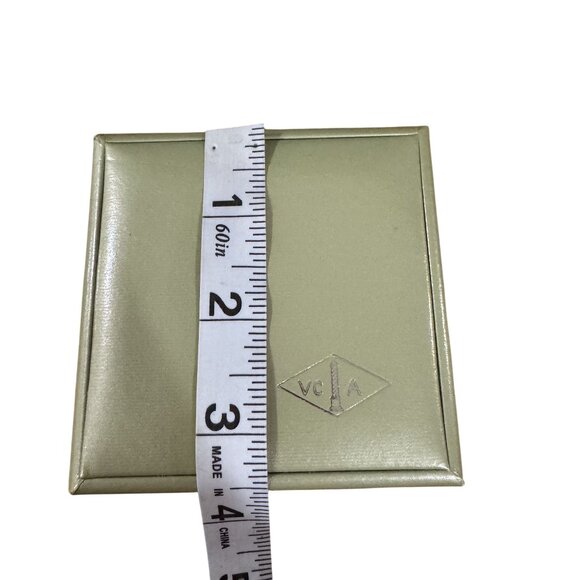 Van Cleef & Arpels Green Empty Jewelry Box Case Authentic Size 3.5x3.5x1.6 - Picture 5 of 5